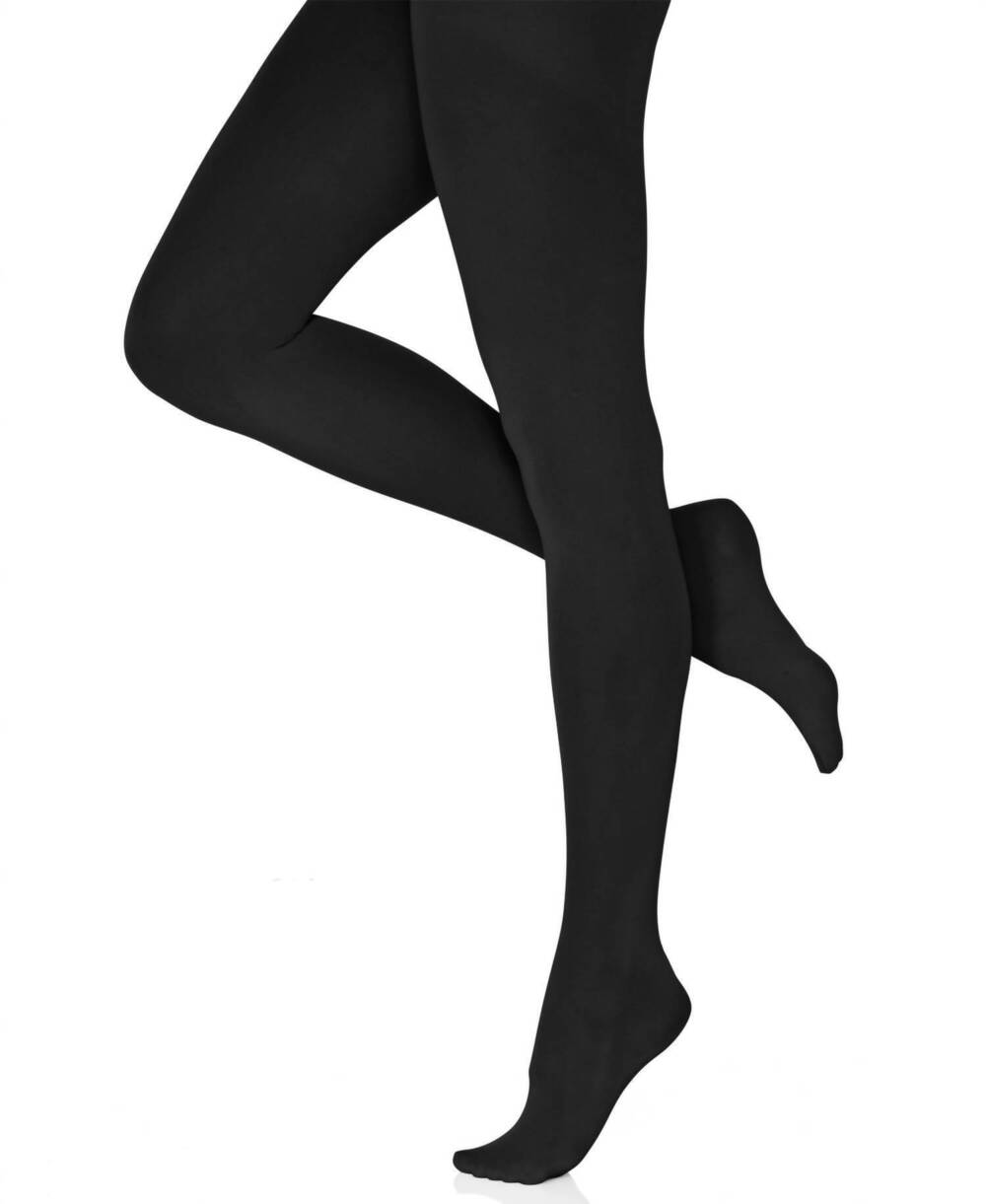 NEW HANES women's silk reflections matte opaque tights in black